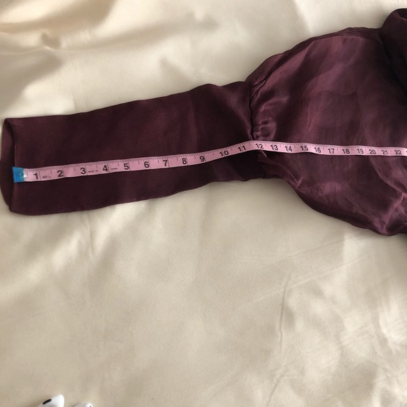 Vintage Lili Crepon Sheer Plum Bat Wing Blouse - Picture 8 of 9